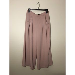 Topshop pink wide leg gaucho pant
